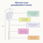 GIR: Get It Right Silicone Turner Spatula - 13-Inch Studio - Heat Resistant To 425°F & Fiberglass Core - Ergonomic & Nonplastic Non-Scratch Design - Dishwasher-Friendly Kitchen Tool