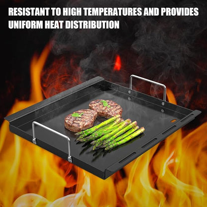 "17 Inch Full-Size Griddle Inserts for Charbroil Performance 2 Burner 463631410 463660421 463655621 463622514 463630422 463343015, Flat Top Griddle Plate Parts for Charbroil G460-0500-W1 G430-0016-W1"
