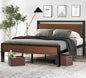 SHA CERLIN 14 Inch Queen Size Metal Platform Bed Frame by SHACERLIN