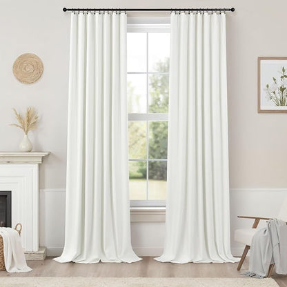 Pitalk Bedroom Blackout Curtains 63 Inches Long 2 Panel Thermal Curtain - Image 9