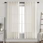 Cream Semi Sheer Linen Curtains 73 Inch Length by Nanspring