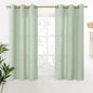 YoungsTex Sage Green Linen Curtains 48 Inch Length by YoungsTex
