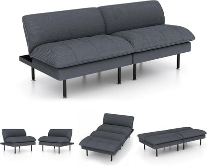 Ribilake 2 Sets 70" Futon Sofa Bed, 4 in 1 Multi-Function Couch Sleeper - Image 3