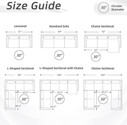 HUIMO 30-Inch Round Storage Ottoman, Modern Button Tufted Coffee Table - Image 7