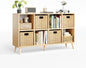 8 Cube Storage Organizer, Mid-Century Modern Wooden Bookcase by Flrrtenv