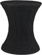 Household Essentials Black Paper Rope Hourglass Side Table by HouseholdEssentials