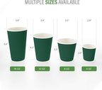 4 oz Forest Green Paper Coffee Cup - Ripple Wall - 2 1/2" x 2 1/2" x 2 1/4" - 500 count box