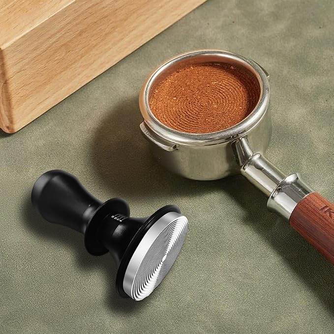 Yeelan 51mm Espresso Coffee Tamper, Calibrated Double Spring Loaded Coffee Tamper, Flat Stainless Steel Base Espresso Tools, Tamper for Espresso Machine, Espresso Accessories