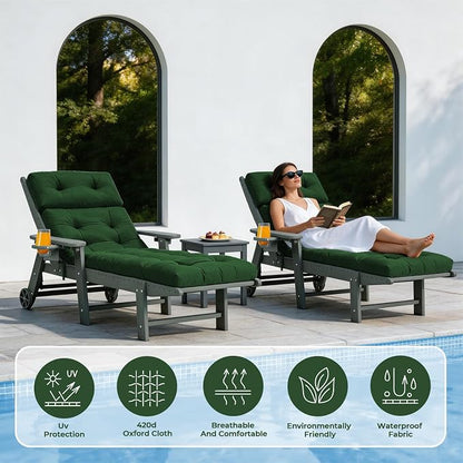Chaise Lounge Cushion Outdoor, Waterproof Thick Patio Lounge Chair Cushion - Image 7