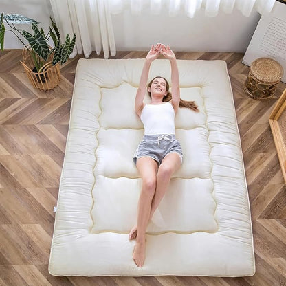 MAXYOYO Japanese Floor Mattress Futon Mattress, Thicken Sleeping Pad Foldable by MAXYOYO