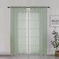 Chyhomenyc Sage Green Sheer Curtains 72 Inch Length 2 Panels, Light Filtering by Chyhomenyc