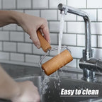 Small Rolling Pin, Wooden Dough Roller, Non-Stick Pizza Roller, T Type Rolling Pins for Kitchen Baking, Pizza Dough Press (3.8 * 7.5 inch)