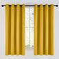 NICETOWN Room Darkening Gold Curtains 63 inch Length 2 Panels by NICETOWN