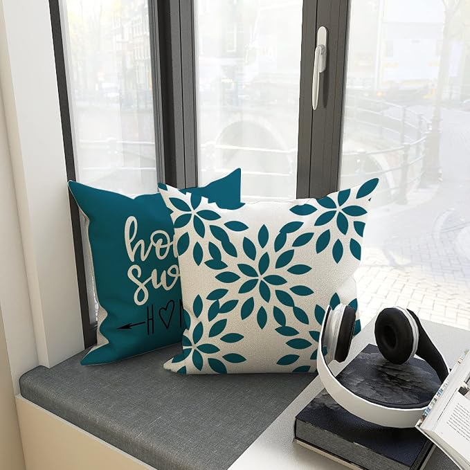 YCOLL Pillow Covers 18x18 Set of 4, Modern Sofa Throw Pillow Cover, Decorative - Image 3