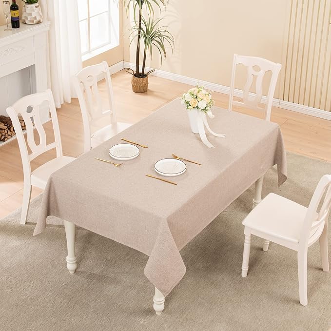 BALCONY & FALCON Small Square Tablecloth Washable Wrinkle Resistant and Water - Image 5