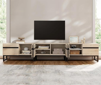WAMPAT Modern TV Stand for 32-110 Inch TVs, Wood Entertainment Center - Image 3