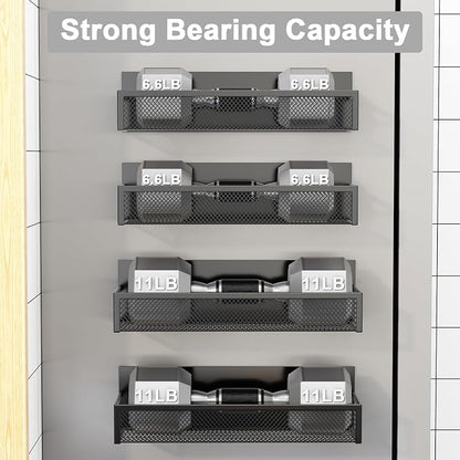 Aufworld Magnetic Spice Rack for Refrigerator, 4 Pack Magnetic Shelf, Fridge - Image 3