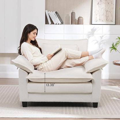 Modern Oversized Accent Chair, Comfy Accent Chair Reading Chairs Cloud Sofa - Image 3