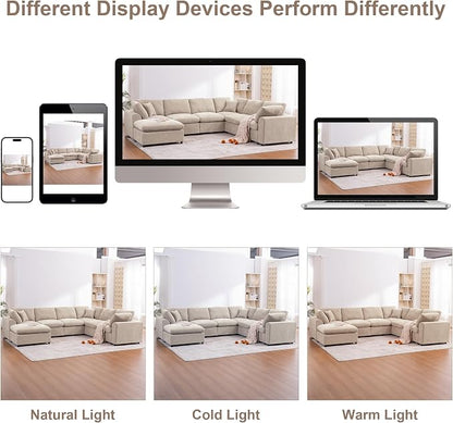 Oversized Modular Sectional Sofa Couch, Large 7 Seater Corner Sofa Modern U - Image 8