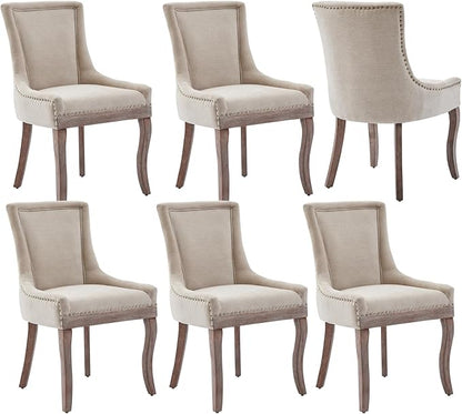 Modern Dining Chairs Set of 6, High Back Dining Chairs Side Chairs by MZDOO