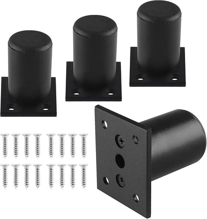 Set of 4 Furniture Legs 2.36 Inch, Adjustable Aluminum Alloy Cabinet Legs by Kyuionty