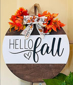 Fall Stencils for Painting on Wood Thanksgiving Stencils Autumn Hello Pumpkin Happy Harvest Stencil for Door Mats Fabrics Porch Hanger Decor