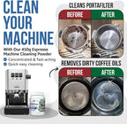 Coffee Machine Cleaner Powder 450G - Espresso Machine Cleaner for Group Head - Commercial Machine Cleaning Formula - Complete Your Barista Accessories Collection