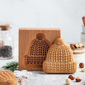 MOTEERLLU Wooden Cookie Molds Baking, Wood Cookie Stamp Cutter Carved Biscuit Embossing Gingerbread Mold