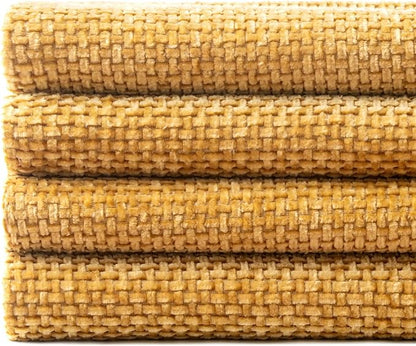 MIULEE Soft Decorative Chenille Pillow Covers Gold 18x18 Pack of 4 | Modern - Image 6