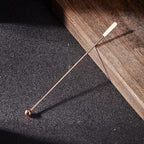 10 pcs Stainless Steel Coffee Beverage Stir Sticks Cocktail Stirrers Drink Swizzle Stick 7.4" Swizzle Stick Picks Tools Rose Gold