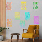 Yazhiji 8PCS Large Stencils for Geometric Painting, Reusable Geometric Painting Stencils Abstract Layering Stencil for Painting on Wood Canvas Furniture Floor Decor DIY Supplies