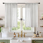 BGment Light Grey Linen Curtains 40 Inch Length by BGment
