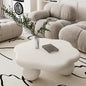 35" Cloud Coffee Table with 3 Ball Legs, Modern Minimalist Petal Center Table by BSYEIO