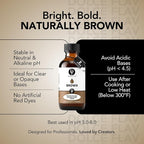 Dolce Flav Natural Brown Food Coloring – 2 oz Liquid Color from Class IV Caramel with Graduated Dropper | Water-Soluble | For Baking, Beverages & Sauces | Kosher | Made in USA
