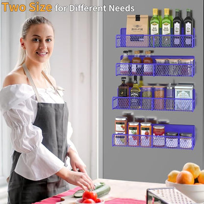 DTUQYX Magnetic Spice Rack for Refrigerator, 4 Pack 100% Metal Strong Magnet - Image 5