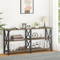 LVB Wood Console Table, Long Metal Entryway Table Behind Couch, Large Narrow 3 by LVB