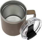 COREFLEX 12 oz Insulated Coffee Mug with Handle & Lid, Stainless Steel Double Walled Vacuum Insulated Tumbler, Travel Coffee Cup Thermal Cup - Home, Office, Travel, Outdoor, Camping