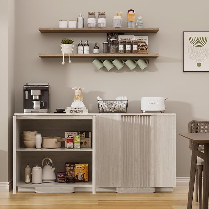Brafab Buffet Cabinet, 31.5" Modern Farmhouse Accent Sideboard Cabinet - Image 5