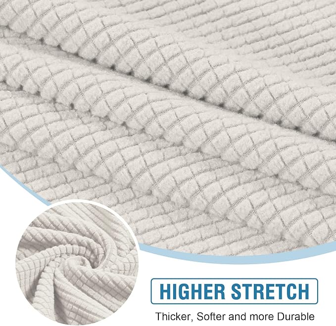 H.VERSAILTEX Sectional Couch Covers 3 Pieces Sofa Seat Cushion Covers L Shape - Image 4