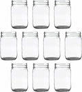 DISCOUNT PROMOS Decorating Mason Jars 12 oz. Set of 10, Bulk Pack - Glass Jars for Overnight Oats, Candies, Fruits, Pickles, Spices, Beverages - Black