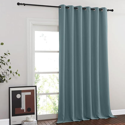 NICETOWN Blackout Sliding Door Curtain 95 inches Long, Grommet Thermal Curtain - Image 2