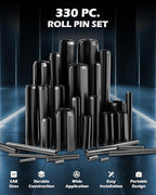 ZELCAN 330pcs SAE Roll Pin Set, Split Expansion Pin Assortment Kit for Home Improvement Automotive Repair More, 5/32 3/32 5/16 3/8 1/4 7/32 5/64 1/16 1/8 3/16 Inch Slotted Spring Pins, Various Lengths