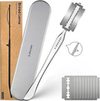 JACYAO'S Bread Lame, Sourdough Scoring Tool Made From 304 Stainless Steel, Professional Bread Scoring Tool with 10 Razor Blades and Metal Storage Box