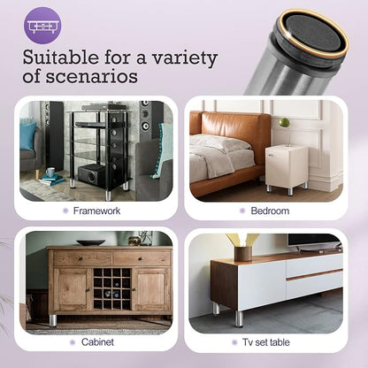 12 Inch Metal Furniture Legs Stainless Steel Adjustable Legs Silver Metal Legs - Image 7