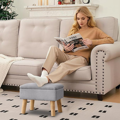 Storage Ottoman, Small Foot Stool Ottoman - Image 8