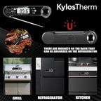 Digital Meat Thermometer, Instant Read Food Thermometer with Backlight & Hold Function，Magnetic, LCD Display, 180° Foldable, Kitchen Appliances Essentials for BBQ，Gifts for Men Him Dad Birthday