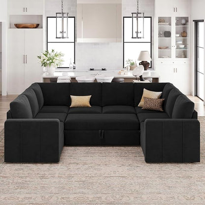 Belffin Modular Sectional Sleeper Sofa Bed - Image 7