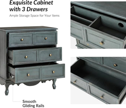 HULALA HOME 3-Drawer Nightstand - Image 4