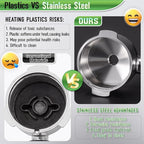 51mm 2 Ear Portafilter for DeLonghi EC200/EC221/EC330/EC152/EC0310- Stainless Steel Handle with Precision Basket and Siam Rosewood Grip
