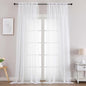 Chyhomenyc Extra Long White Sheer Curtains 102 Inches Long 2 Panels by Chyhomenyc